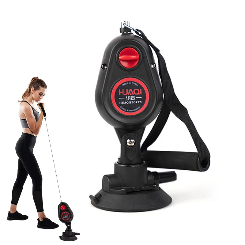 fitness resistance pull down rope trainer with suction